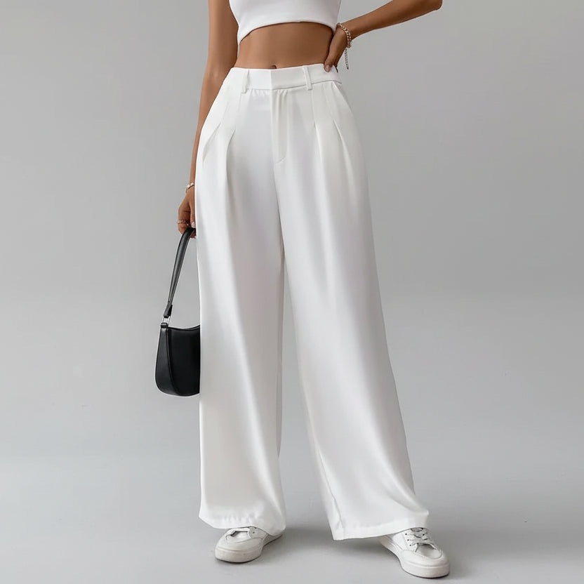 Ema | Calças Wide-Leg Elegantes