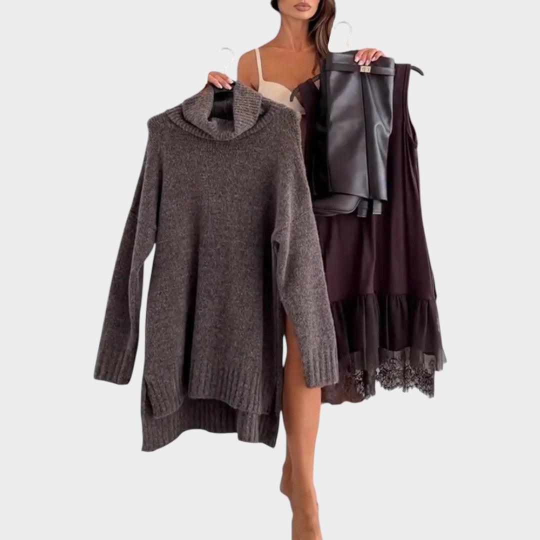 Dulce | Conjunto de Vestido com Camisola de Lã