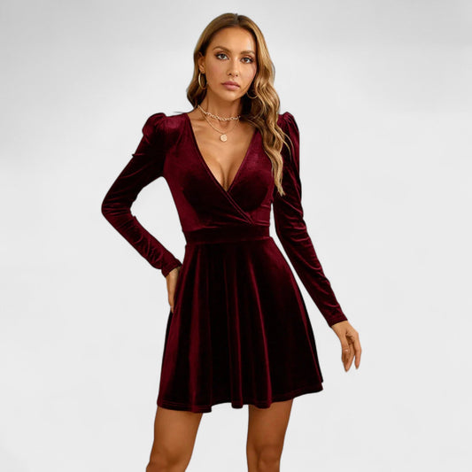 Marina | Vestido Curto de Veludo