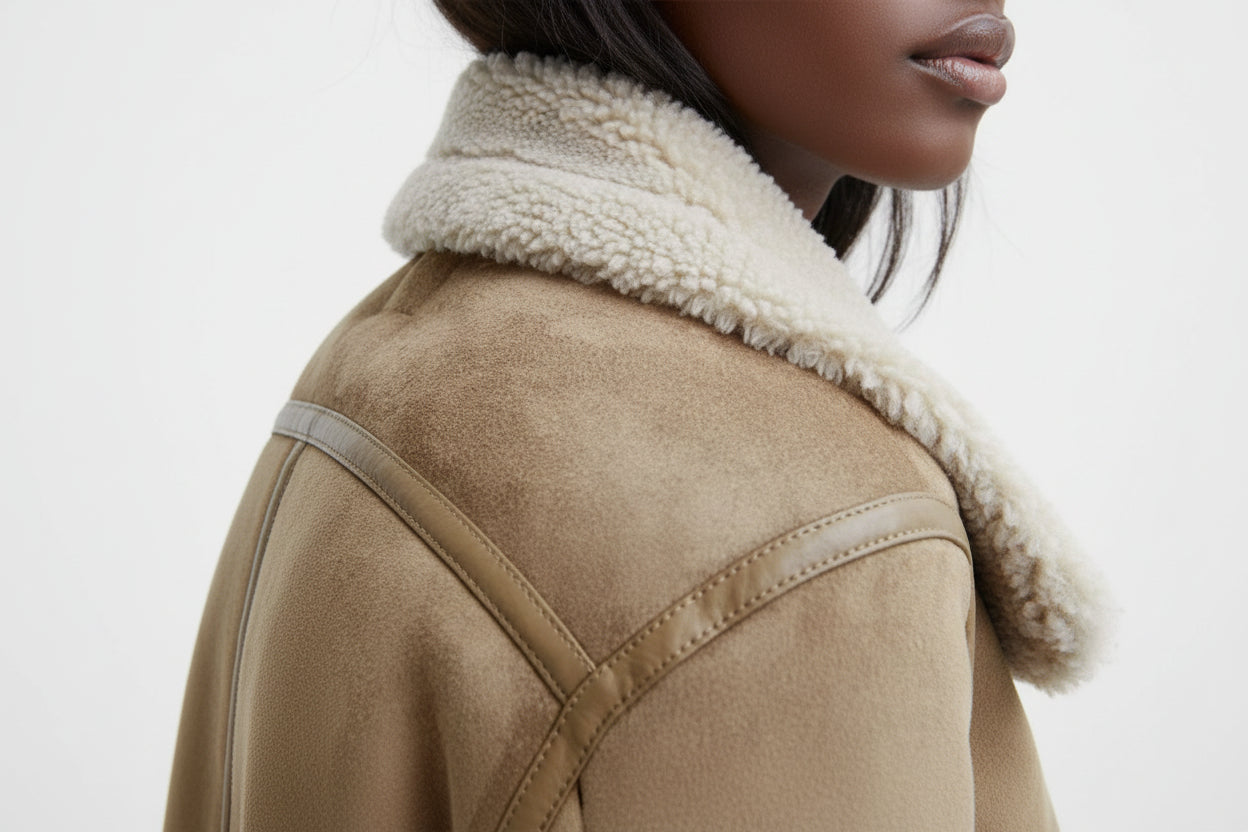 Amanda | Casaco de Camurça Elegante