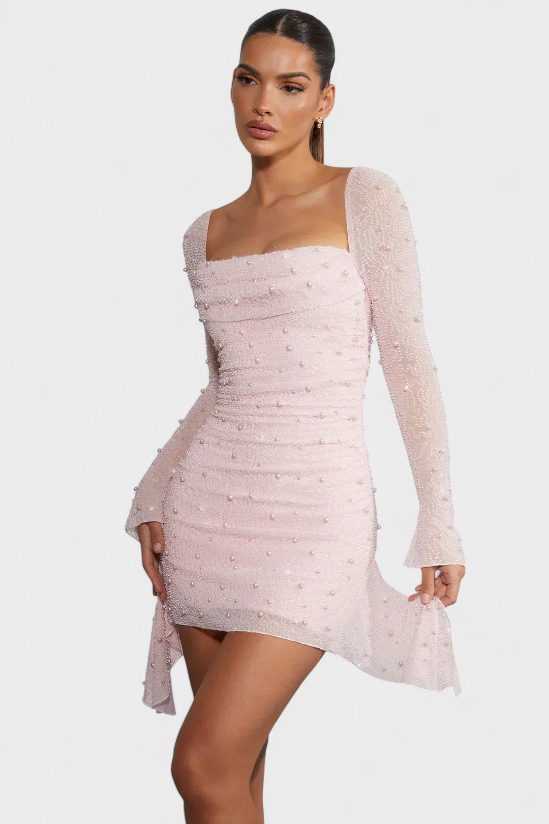 Maria | Vestido Brilhante com Renda