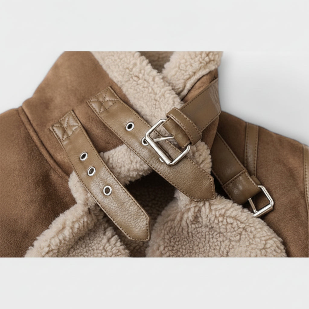 Amanda | Casaco de Camurça Elegante