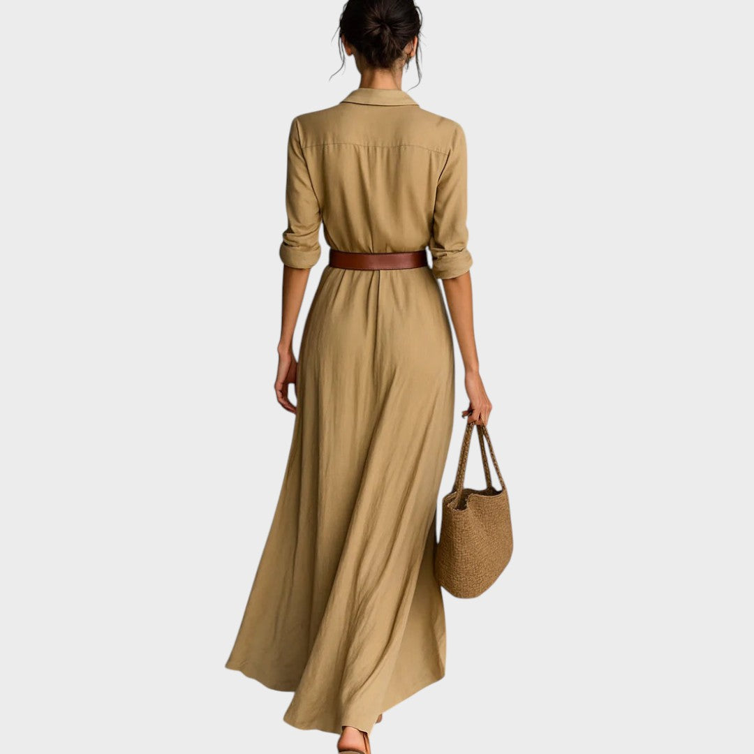 Marília | Vestido Comprido com Botões