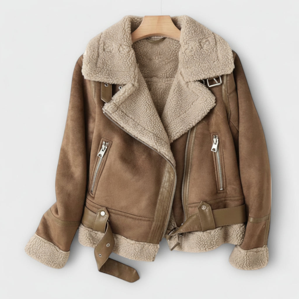 Amanda | Casaco de Camurça Elegante