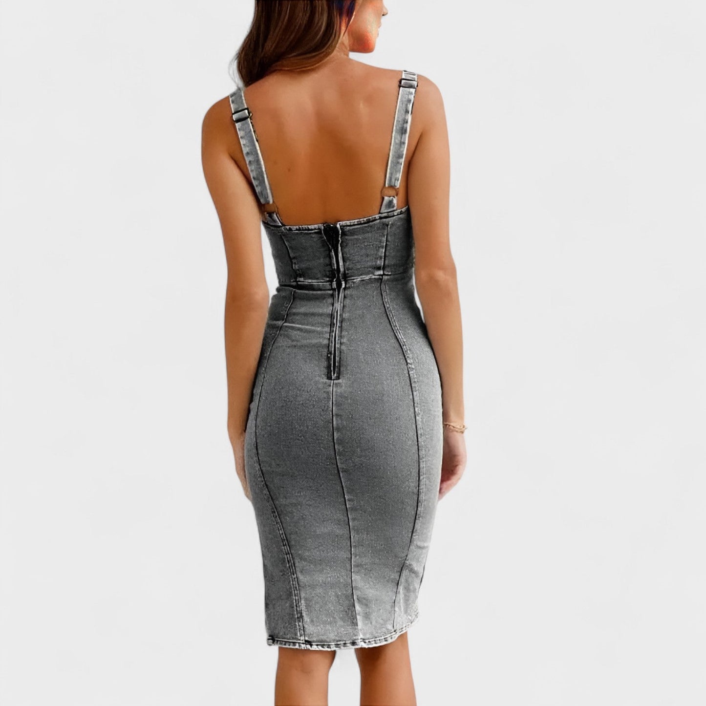 Marta | Vestido de Ganga com Decote