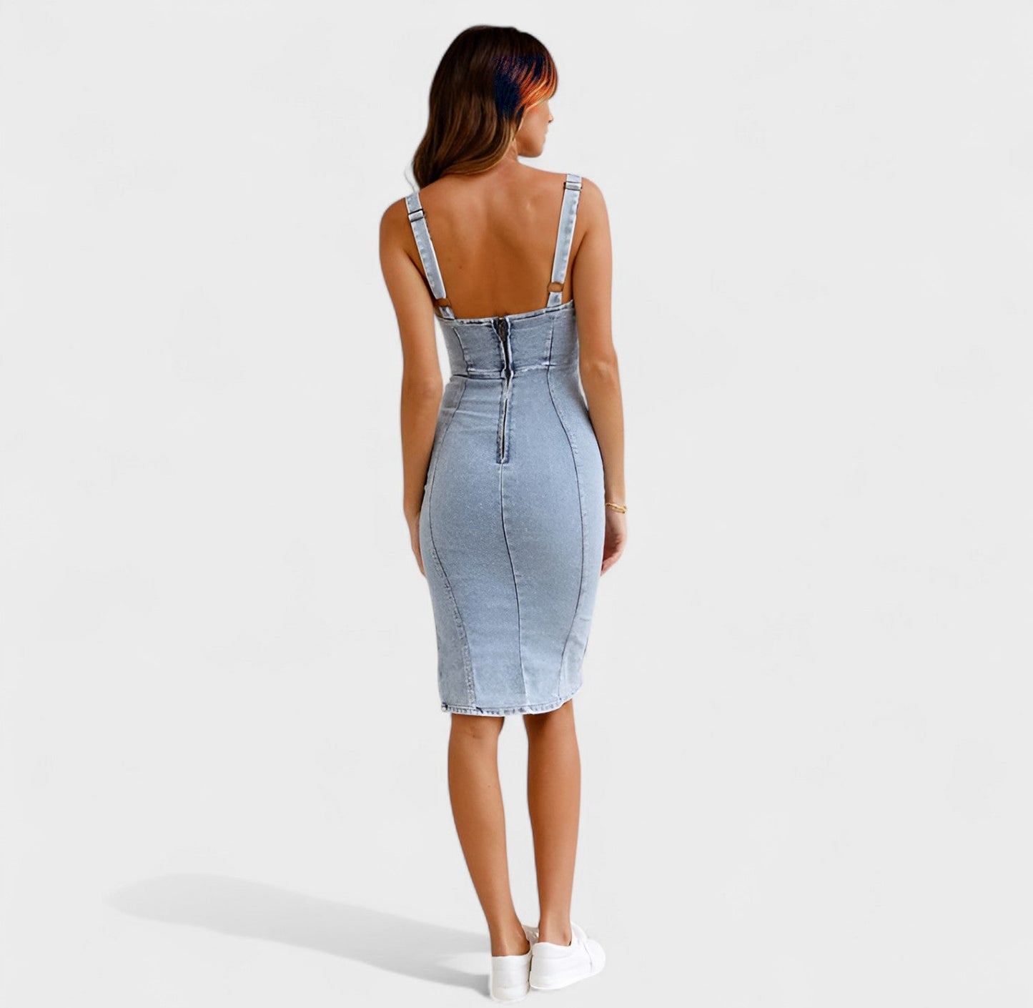 Marta | Vestido de Ganga com Decote