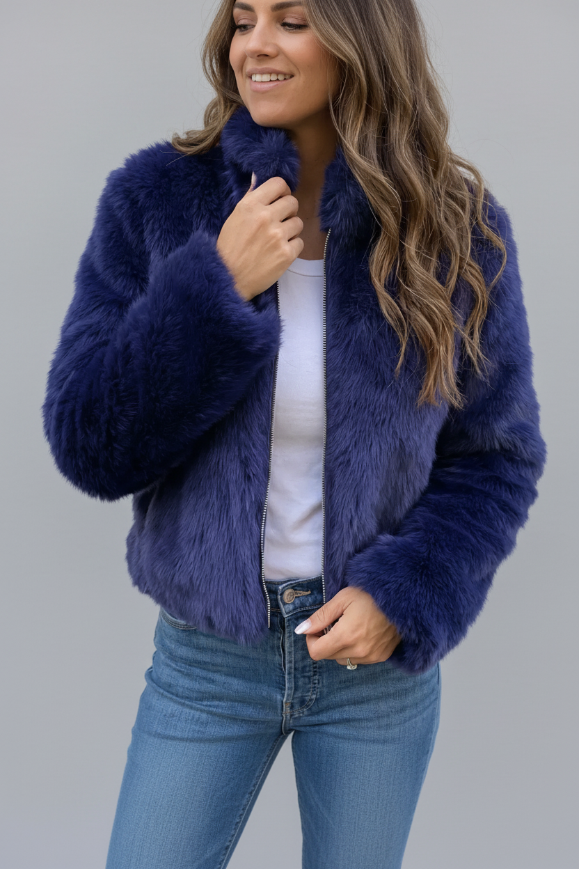 Ângélica | Casaco Curto de Pelo