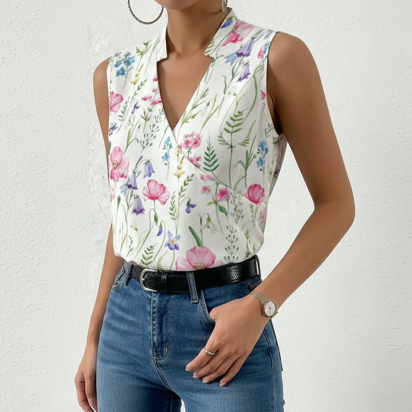 Bianca | Blusa Curta sem Mangas