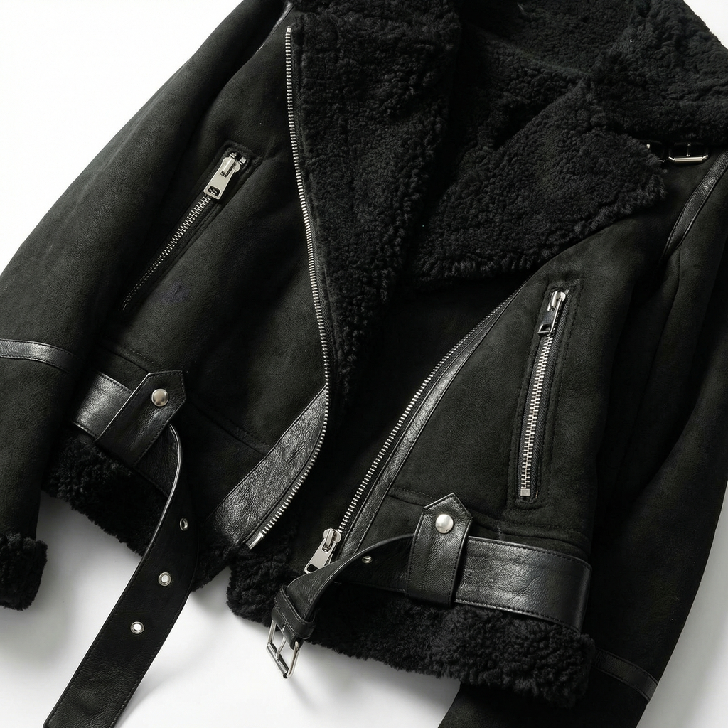 Amanda | Casaco de Camurça Elegante