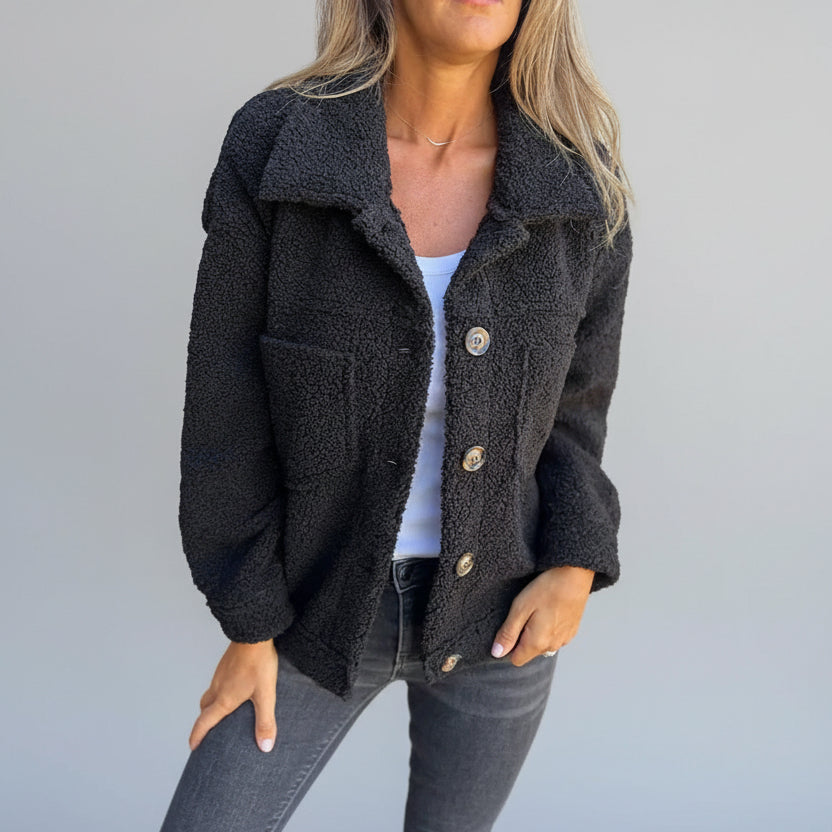 Ângela | Casaco Curto com Pelo